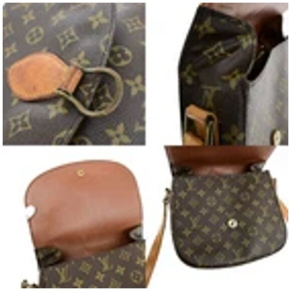 LOUIS VUITTON Saint Cloud GM Shoulder Bag Monogram Leather Brown - Picture 15 of 16
